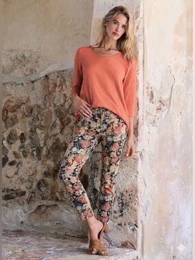 Peruvian Connection Cotton Slim Pants Size 8